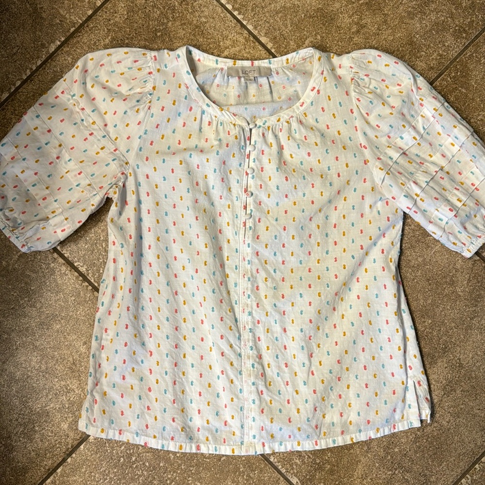 Loft white blouse